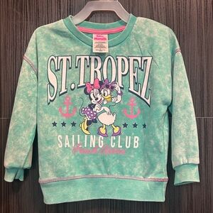 3t Disney Mint Green Minnie/Daisy Sailing Club light sweatshirt